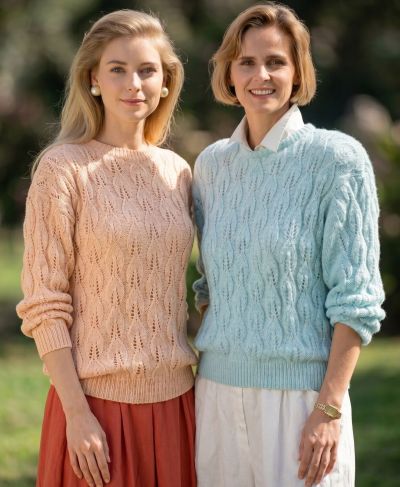 Pulli im Blattmuster