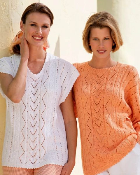 Sommer Pulli und Top mit Ajourmuster