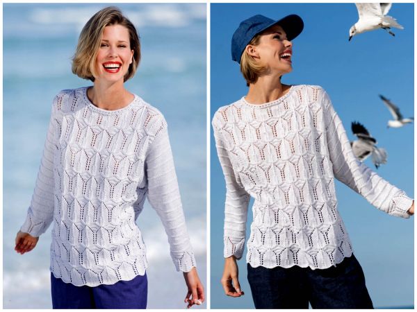 Pulli im Ajourmuster