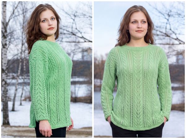 Pulli im Ajourstreifenmuster