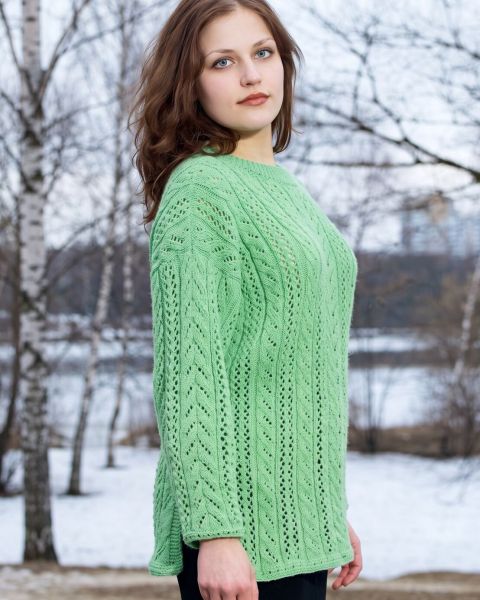 Pulli im Ajourstreifenmuster