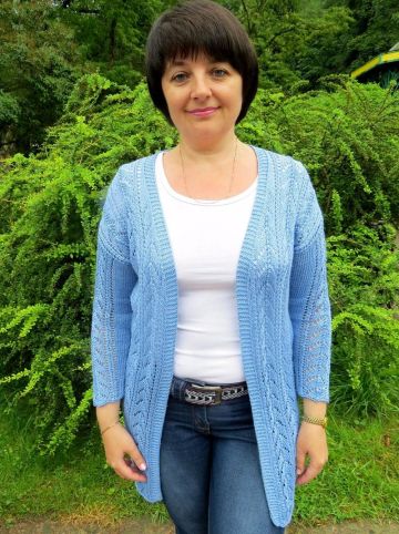 Jacke im Ajourstreifen