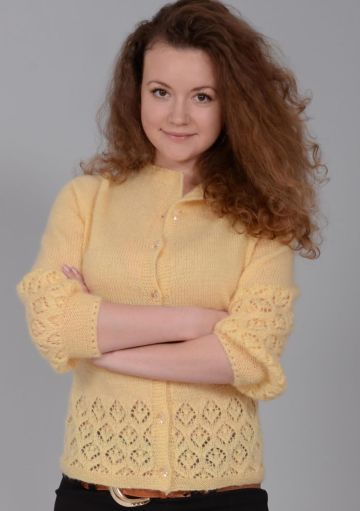 Jacke mit Ajourmuster