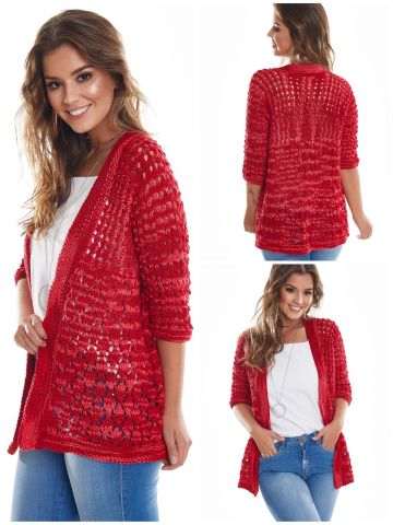 Jacke im Ajourmuster