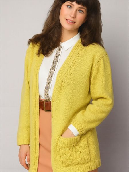Jacke mit Zopfmuster