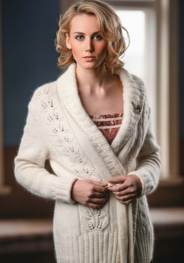 Lange Jacke mit Gürtel