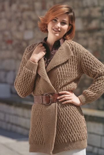 Cardigan mit breiten Blenden