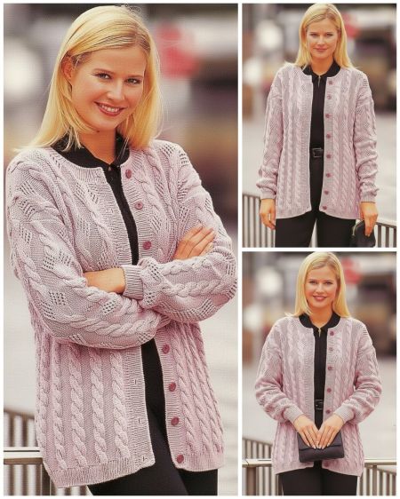 Jacke mit Ajourzöpfen