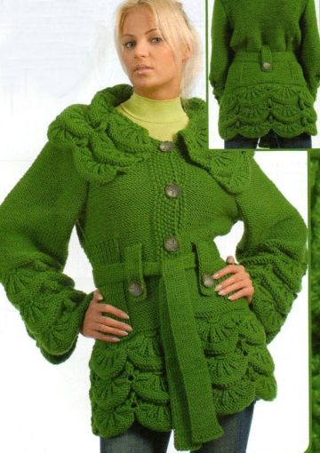 Jacke mit Wellenmuster