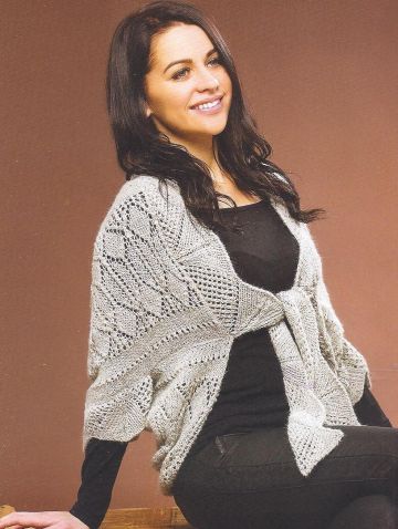 Quergestrickte Jacke