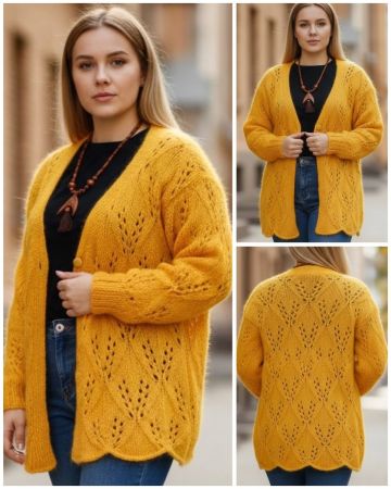 Jacke mit Ajourmuster