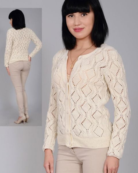 Jacke im Ajourmuster