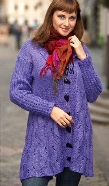 Longjacke mit Fantasiemuster
