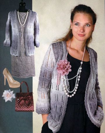 Jacke mit Ajourmuster