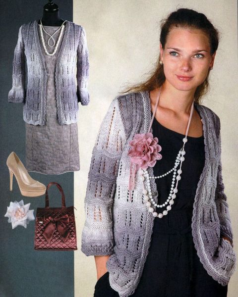 Jacke mit Ajourmuster
