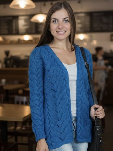Jacke mit V-Ausschnitt