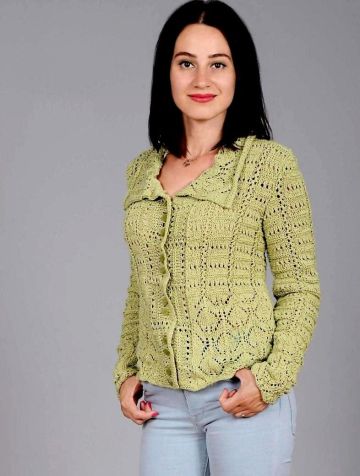 Jacke mit Ajourmuster