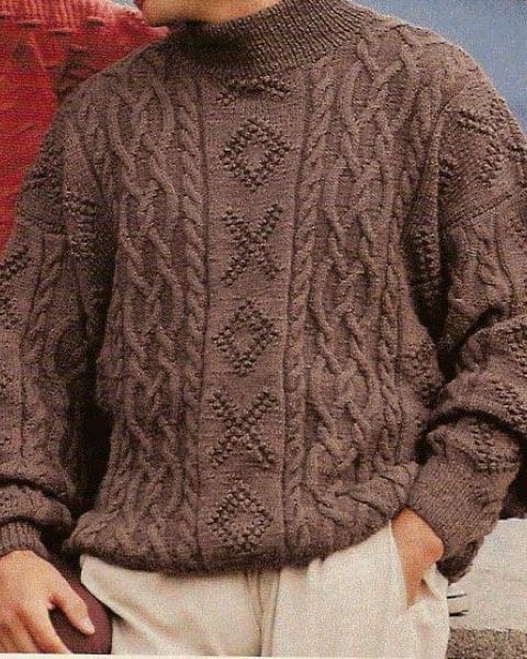 Brauner Herrenpullover
