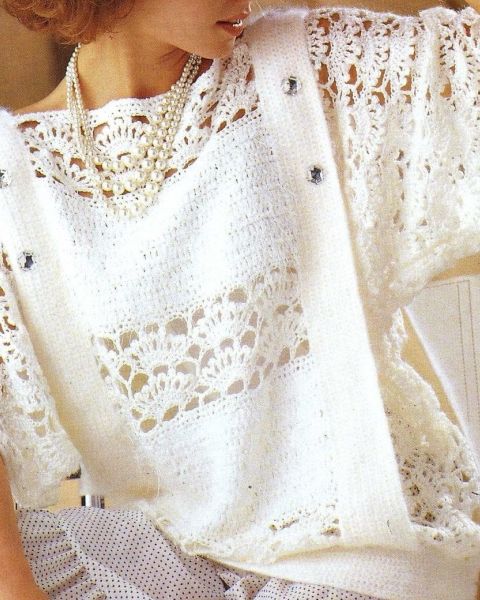 Festlicher Pulli in Weiß