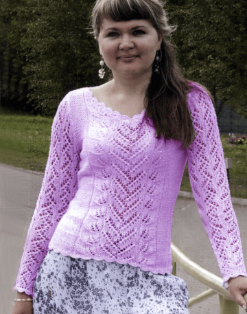 Pulli mit Blattmuster