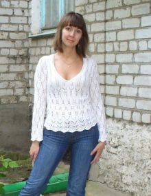 Pulli mit Ajour-Blattmuster