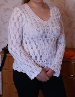 Pulli mit Ajour-Blattmuster