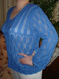 Pulli mit Ajour-Blattmuster