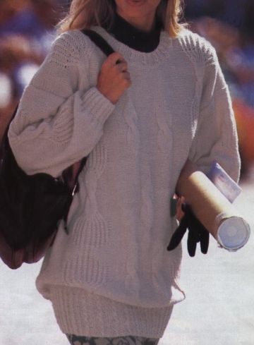 Longpulli mit Pattentzopfmuster