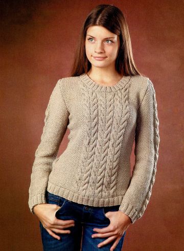 Pulli mit Zopfmuster