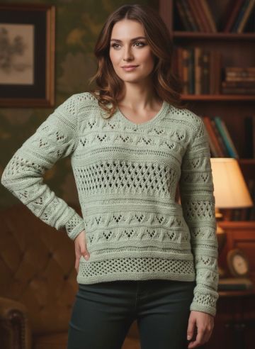 Pulli mit Ajourmuster