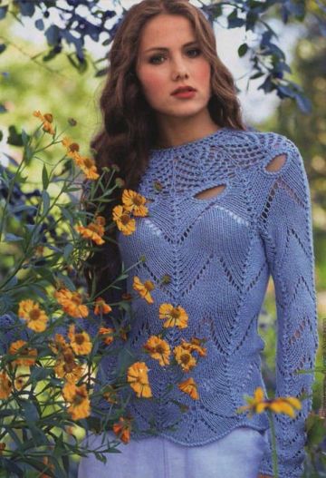 Pulli mit Lochmusterpasse