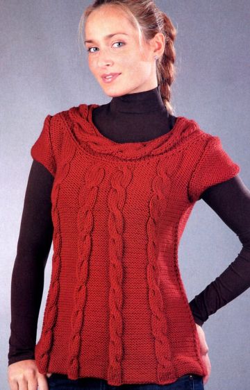 Pulli mit Zopf am Ausschnitt