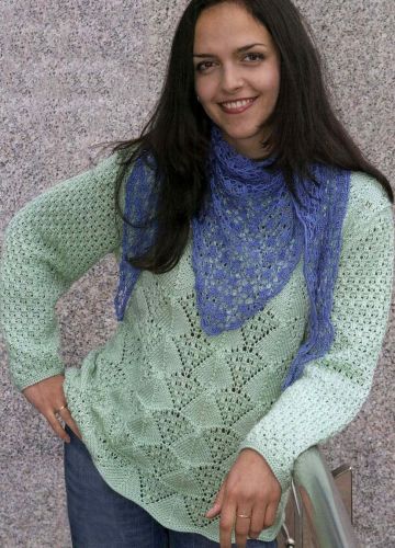 Pulli mit Ajourmuster