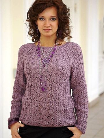 Pulli im Ajourmuster-Mix