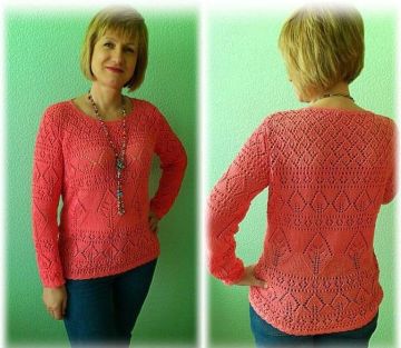 Pulli im Ajourmuster-Mix