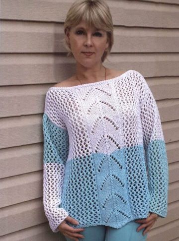 Oversized-Pulli im Netzmuster