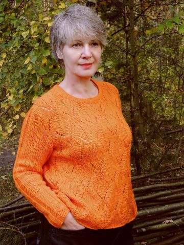 Pulli im Ajourrautenmuster