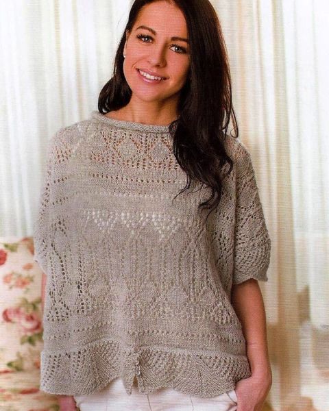 Pulli mit Ajourblende