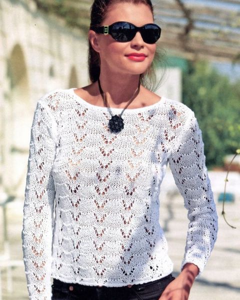 Pulli im Ajourmuster