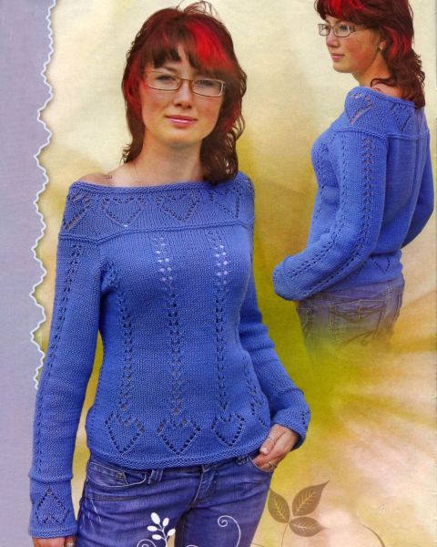 Pulli mit Ajour-Herzmuster