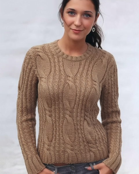 Pullover mit Zöpfen