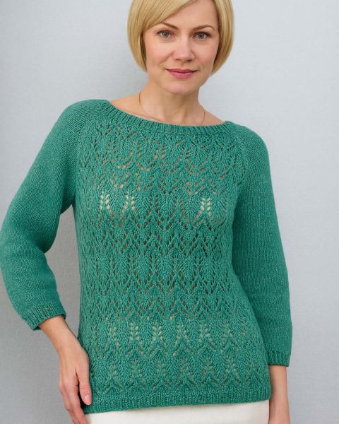 Pulli mit Ajour-Blattmuster