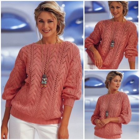 Pulli im Ajourmuster