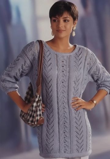 Pulli mit Bogen- und Ajourmustern