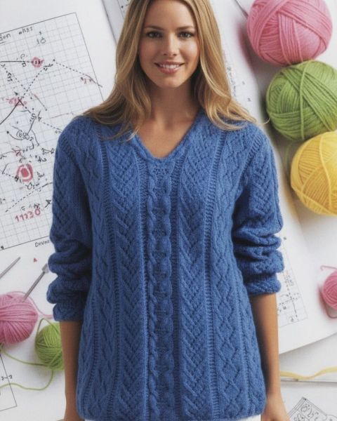 Pullover im Ajourmustermix