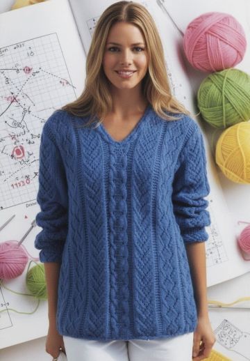Pullover im Ajourmustermix