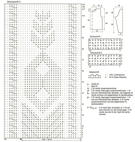 Pullover mit Ajourmuster und Zopfmuster Schrift