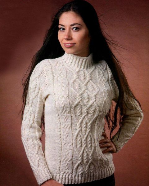 Pullover mit Relief-Zopfmuster