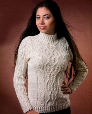 Pullover mit Relief-Zopfmuster