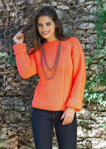 Pullover mit Krausrippen
